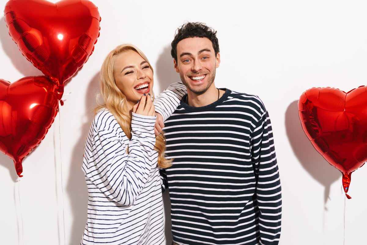 couple smiling after cosmetic treatments before valentines day couple smiling after cosmetic treatments before valentines day
